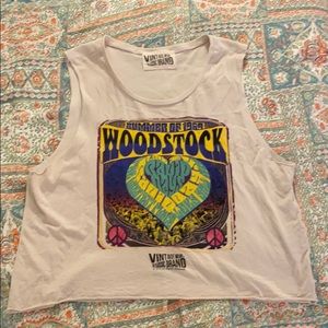 Vintage Woodstock T Shirt muscle tee